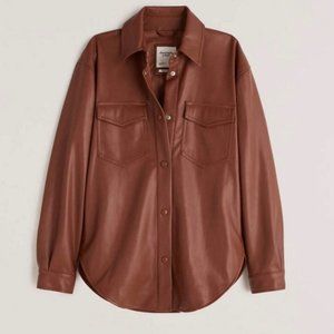 Abercrombie & Fitch Faux Leather Shacket Size XS - Worn once!